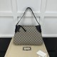 Gucci GG Emblem large shoulder bag black ‎815217