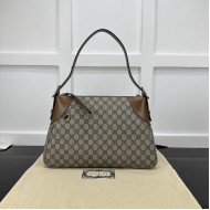 Replica Gucci GG Emblem large shoulder bag brown ‎815217