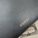 Replica Gucci GG Emblem large shoulder bag black smooth leather