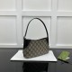 Replica Gucci GG Emblem super mini shoulder bag black ‎820696