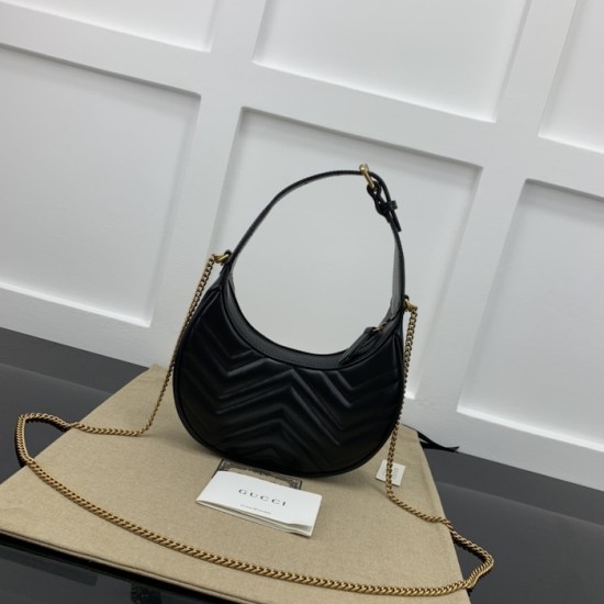 Replica Gucci GG Marmont mini shoulder bag black ‎699514