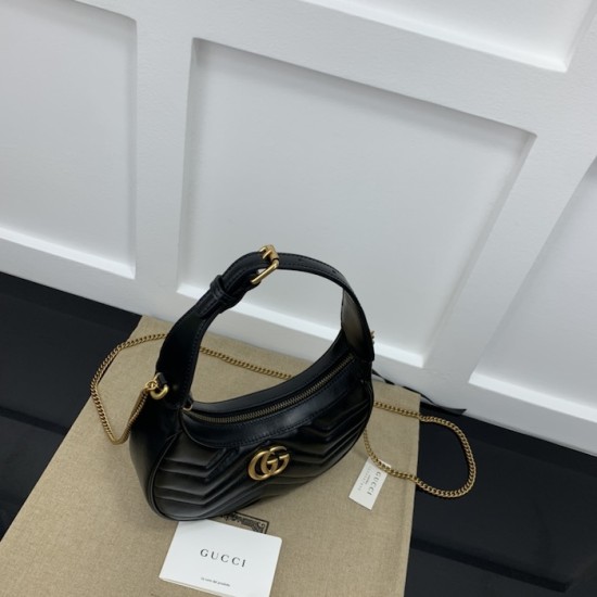 Replica Gucci GG Marmont mini shoulder bag black ‎699514