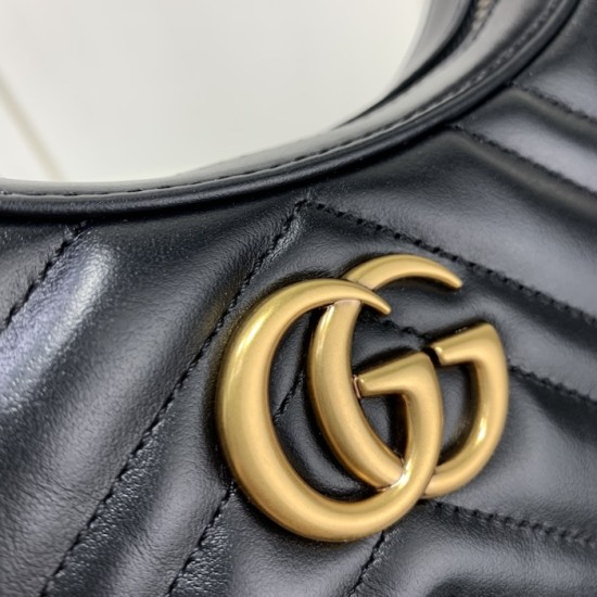 Replica Gucci GG Marmont mini shoulder bag black ‎699514