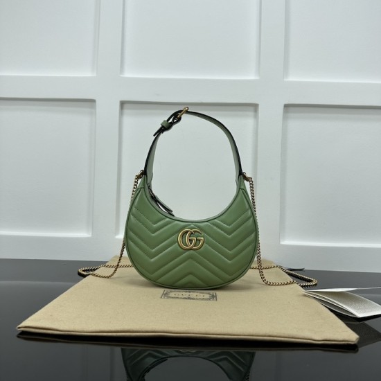 replica G*u*i gg marmont mini shoulder bag green ‎699514