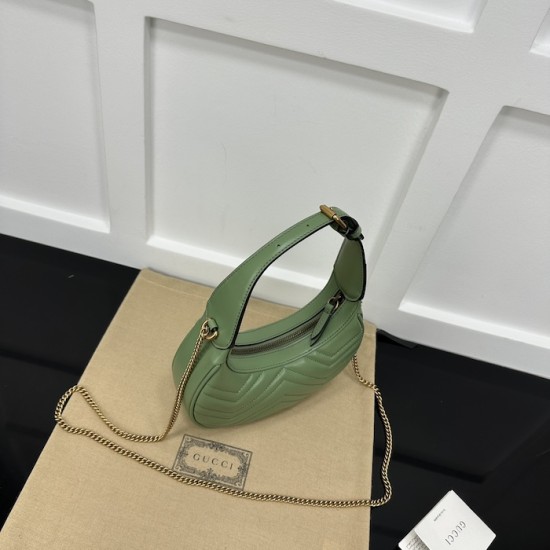 Replica Gucci GG Marmont mini shoulder bag green ‎699514