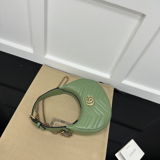 replica G*u*i gg marmont mini shoulder bag green ‎699514