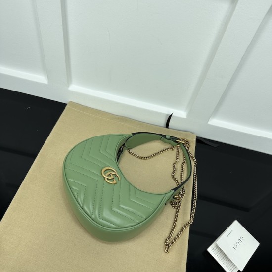 replica G*u*i gg marmont mini shoulder bag green ‎699514