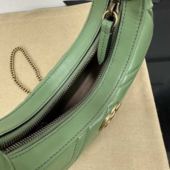 Replica Gucci GG Marmont mini shoulder bag green ‎699514