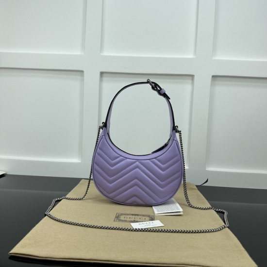 replica G*u*i gg marmont mini shoulder bag purple ‎699514