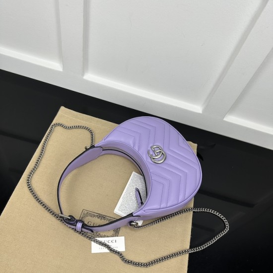 Replica Gucci GG Marmont mini shoulder bag purple ‎699514