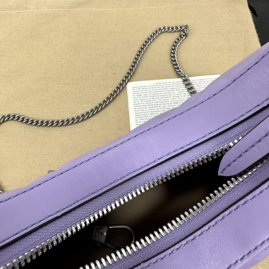 Replica Gucci GG Marmont mini shoulder bag purple ‎699514