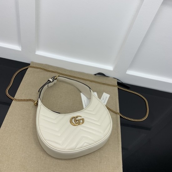 replica G*u*i gg marmont mini shoulder bag white ‎699514