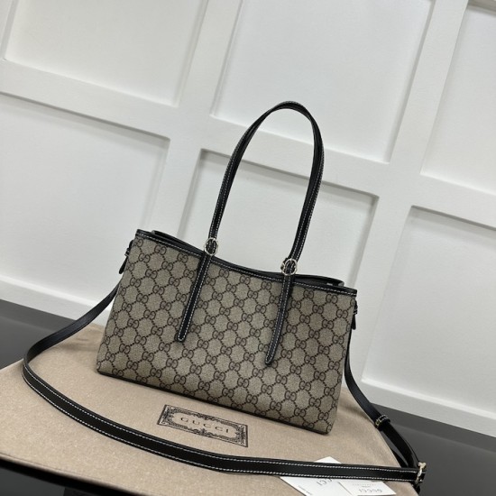 Replica Gucci GG Emblem small tote bag black ‎815214