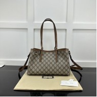 Replica Gucci GG Emblem small tote bag brown ‎815214