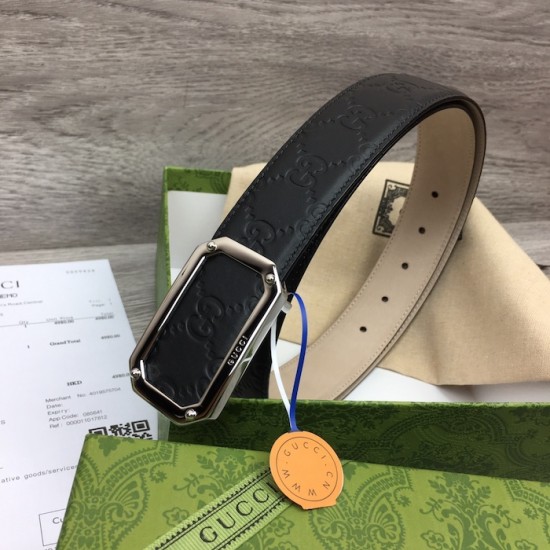 Gucci Signature Leather Belt Black