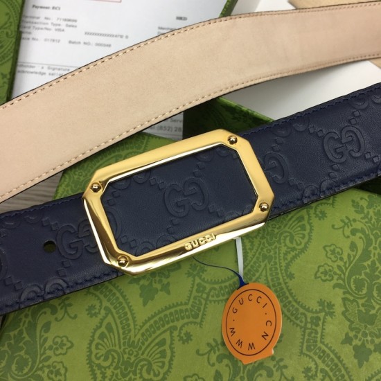 Gucci Signature leather belt Blue