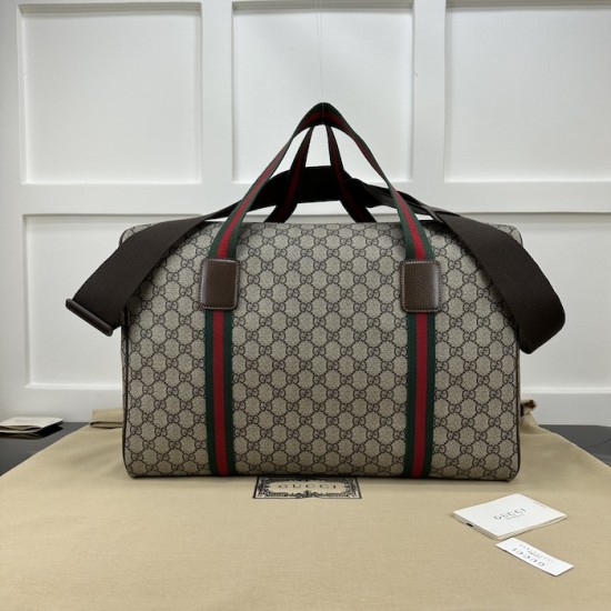 Replica Gucci Medium duffle bag with Web ‎758664