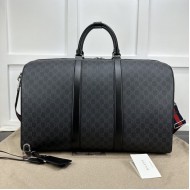 Replica Gucci Black GG Supreme canvas GG duffle bag ‎792075