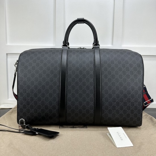 Replica Gucci Black GG Supreme canvas GG duffle bag ‎792075