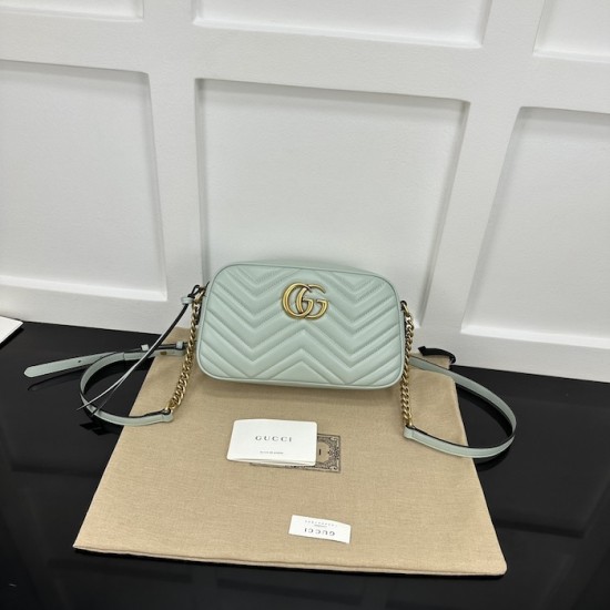 replica G*u*i gg marmont small shoulder bag green 447632