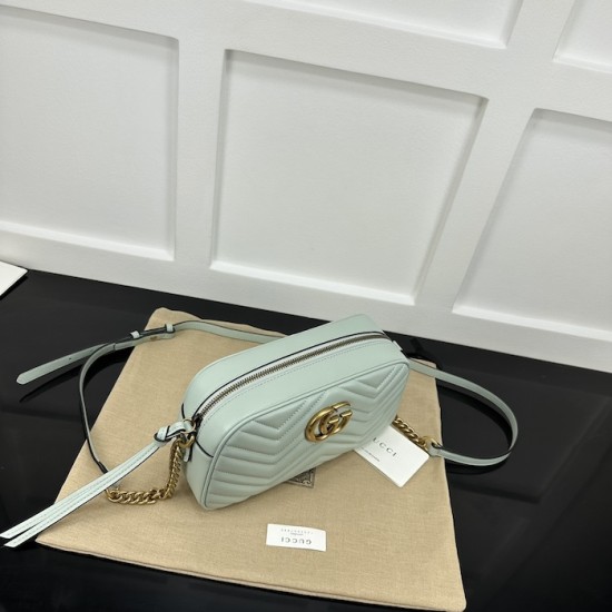 replica G*u*i gg marmont small shoulder bag green 447632