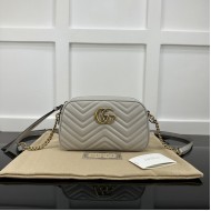 Replica Gucci GG Marmont small shoulder bag Grey 447632