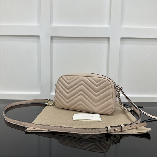 replica G*u*i gg marmont small shoulder bag nude 447632