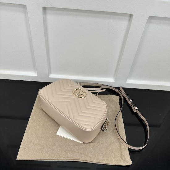 replica G*u*i gg marmont small shoulder bag nude 447632