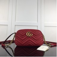 Replica Gucci GG Marmont small shoulder bag Red 447632