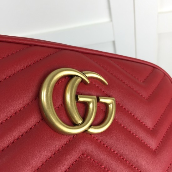 replica G*u*i gg marmont small shoulder bag red 447632