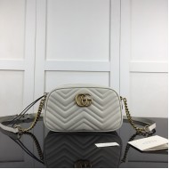 Replica Gucci GG Marmont small shoulder bag White 447632