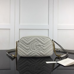 Replica Gucci GG Marmont small shoulder bag White 447632