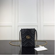 Replica Gucci GG Marmont mini bucket bag Black ‎575163