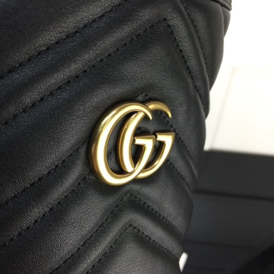 Replica Gucci GG Marmont mini bucket bag Black ‎575163