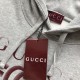 Gucci Printed cotton jersey hooded sweatshirt Grey