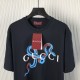 Gucci Printed medium cotton jersey T-shirt Navy