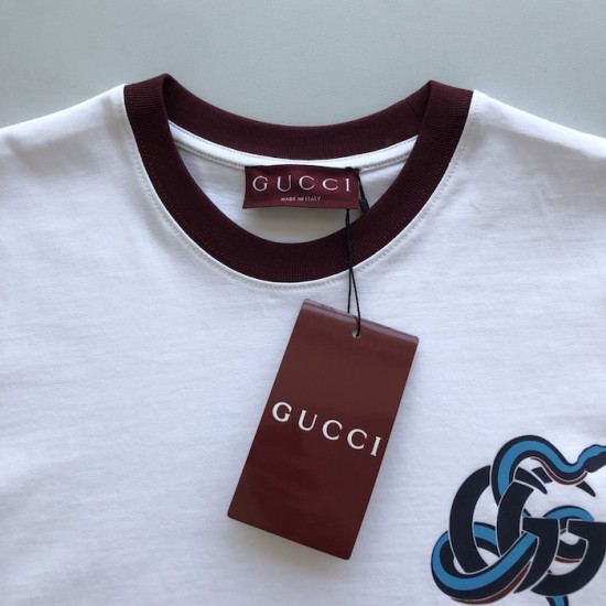 Gucci Printed medium cotton jersey T-shirt White