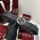 Gucci Wide belt with Interlocking G buckle Black