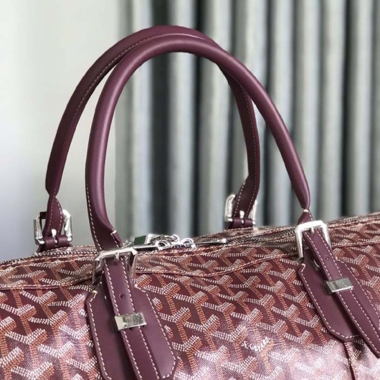 Replica Goyard Boston 50 Bag Burgundy