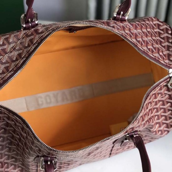 Replica Goyard Boston 50 Bag Burgundy