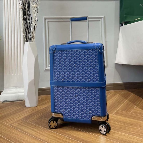 Replica Goyard Bourget PM Trolley Case Blue