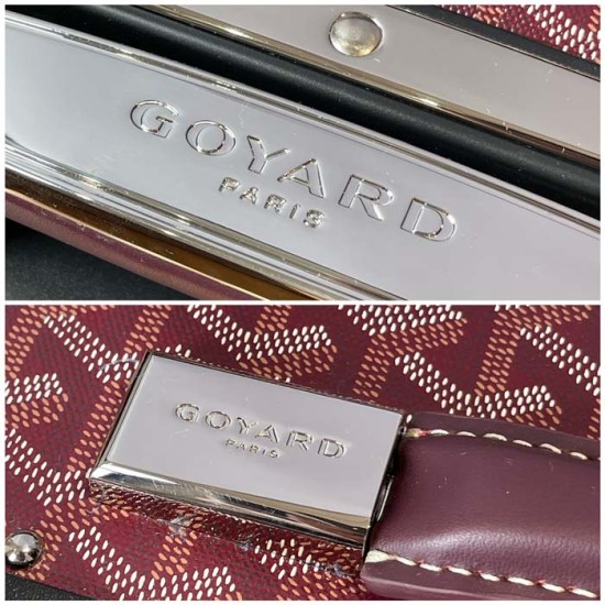 Goyard Bourget PM Trolley Case Burgundy