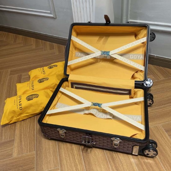 Replica Goyard Bourget PM Trolley Case Burgundy