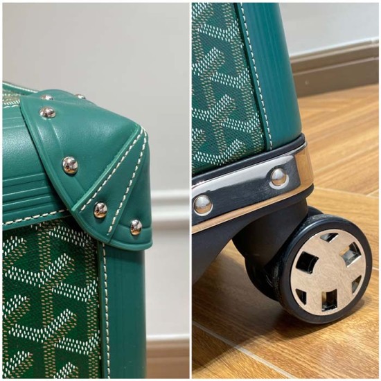 Replica Goyard Bourget PM Trolley Case Green