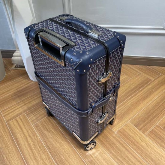 Replica Goyard Bourget PM Trolley Case Navy