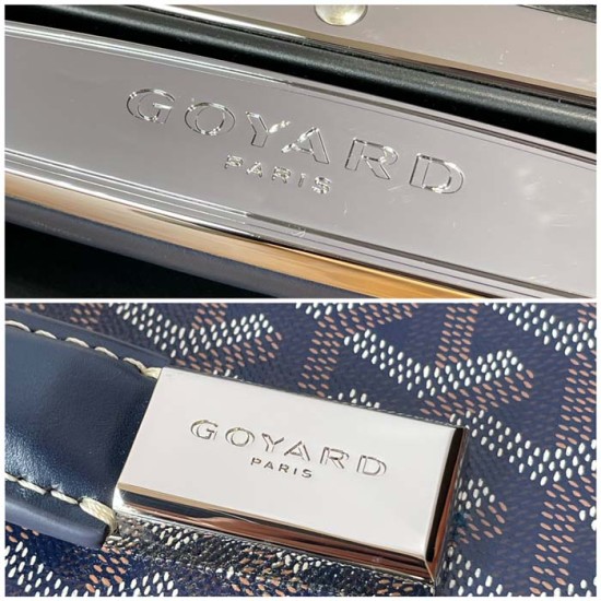 Goyard Bourget PM Trolley Case Navy