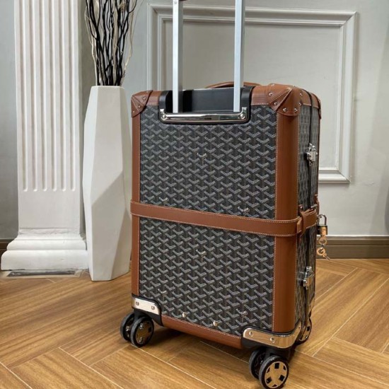 Replica Goyard Bourget PM Trolley Case Tan