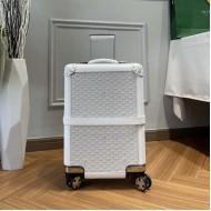 Goyard Bourget PM Trolley Case White