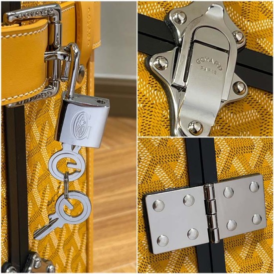 Replica Goyard Bourget PM Trolley Case Yellow