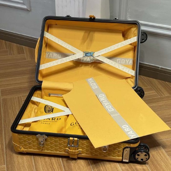 Replica Goyard Bourget PM Trolley Case Yellow